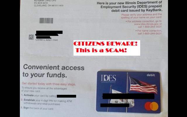 Will County Sheriff’s Office Reports Scams Regarding IDES Pre-Paid Credit Cards