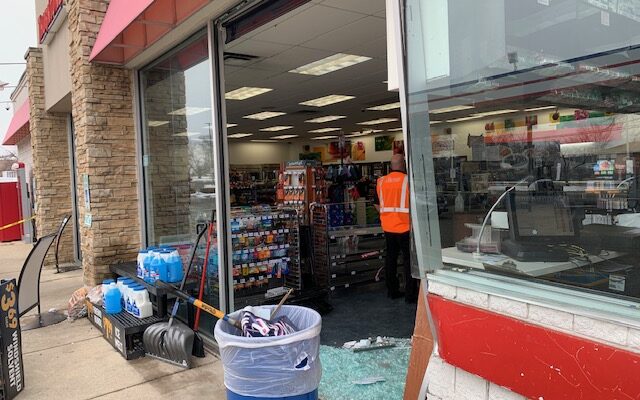 Car Drives Through Front Window of Joliet Gas Station