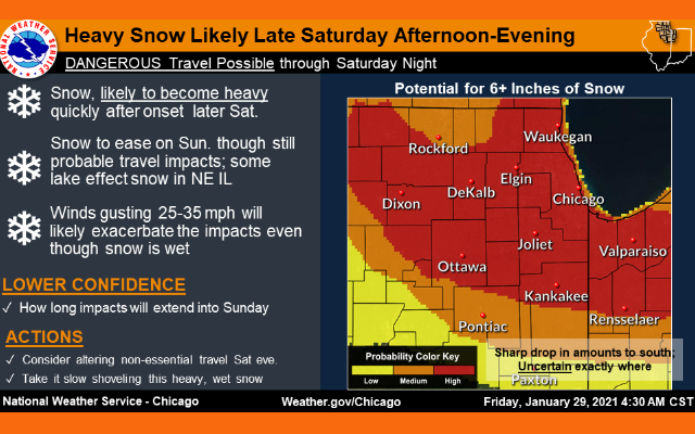 Winter Storm Watch In Effect From Saturday Afternoon Through Sunday Morning