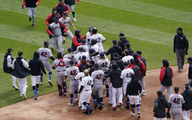 Benches Clear In First Inning Between White Sox and Cleveland Indians