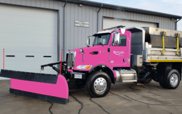 Pink Snow Plow Headed to Romeoville