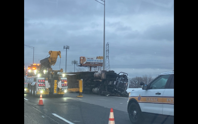 Overturned Semi On I-55 Carrying Food