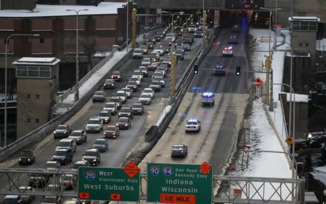 Emergency lane closure inbound I-290 in Chicago