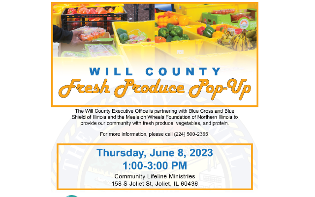 Will County Executive to Host Fresh Produce Pop-Up Event on June 8 in Joliet