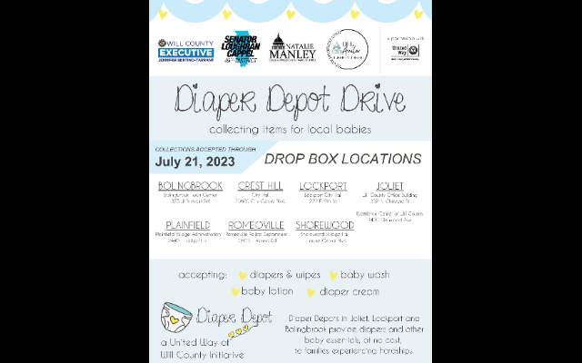“Diaper Depot Drive” Underway in Will County to Collect Diapers and Essential Items Through July 21