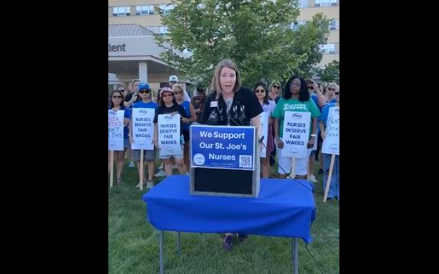 Video of St. Joe’s Hospital nurses rally for better wages