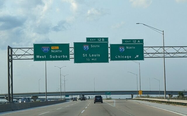 I-55 over Illinois 53 lane changes in Bolingbrook
