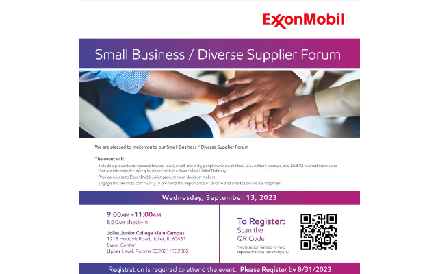 Small Businesses Invited To Join ExxonMobil’s Diverse Forum