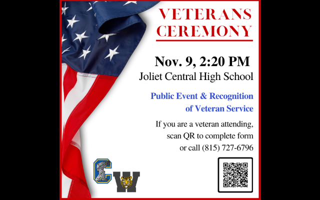 11th Annual Veterans Ceremony Nov. 9 Hosted by Joliet Township High School
