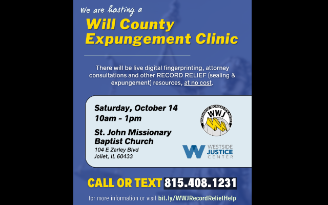 Warehouse Workers For Justice Hosting Expungement Clinic In Will County