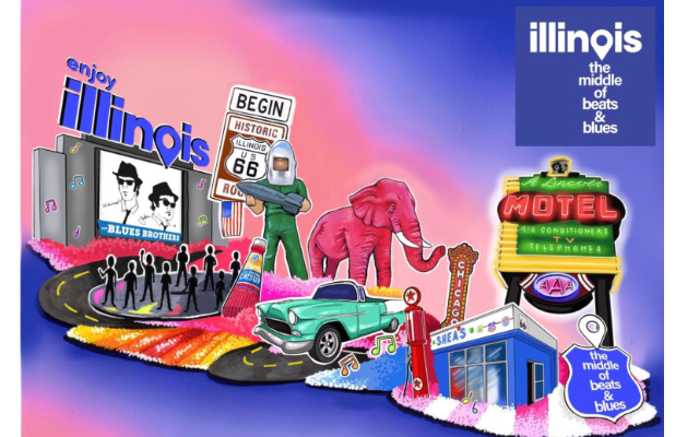 Illinois Office of Tourism Unveils “Illinois: The Middle of Beats & Blues” Float for 135th Rose Bowl Parade