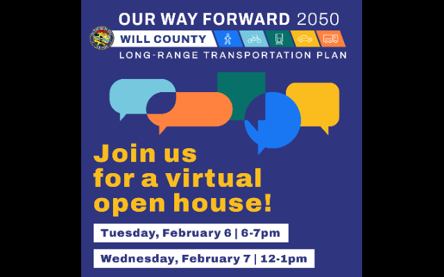 Will County to Host Two Virtual Open Houses on Long Range Transportation Plan
